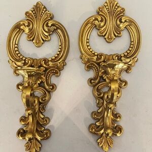 Home Interior plastic gold sconces